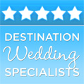 Destination Wedding Specialist 2012 for Photography, Wedding DJ, Flowers, Lighting, and Decor